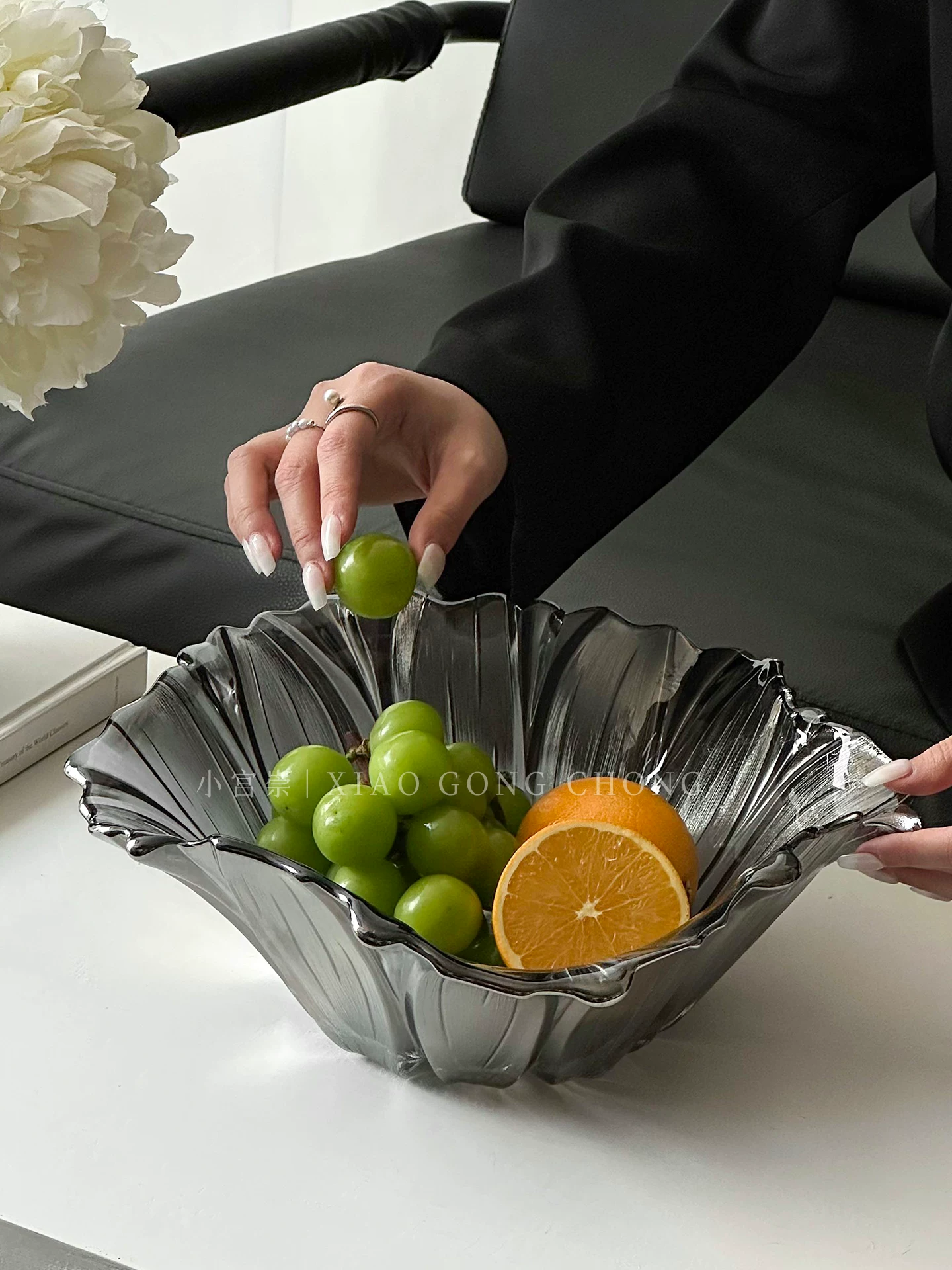 Đĩa trái cây thủy tinh cao cấp, sang trọng, dùng trong phòng khách, bàn trà, khay đựng trái cây tinh tế, đĩa đựng đồ ăn nhẹ pha lê cao cấp, đĩa đựng kẹo.