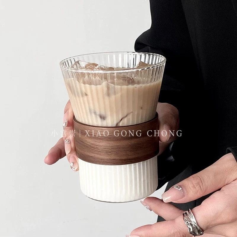 Ly cà phê treo tường phong cách Ins, ly cà phê đá Americano, ly trà cao cấp chống nóng, ly sữa, ly uống nước.