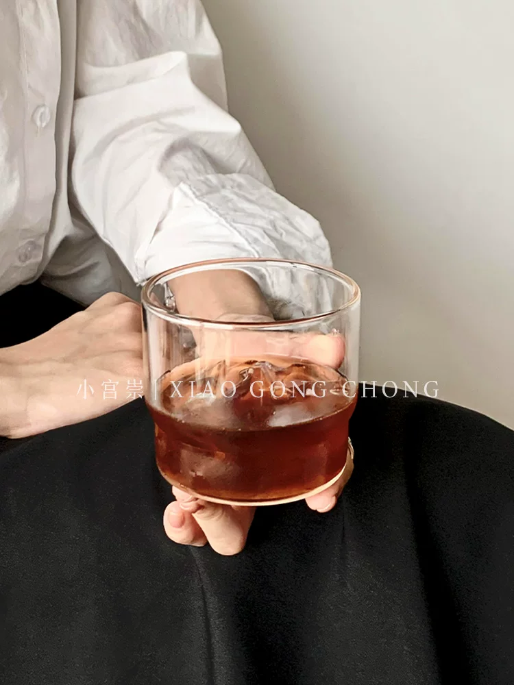 Ly thủy tinh tre borosilicate cao cấp, ly sữa chịu nhiệt phong cách ins, ly cà phê latte Americano, ly tráng miệng, ly nước.
