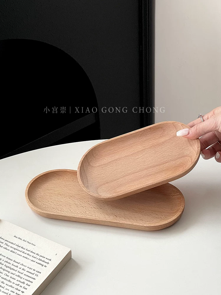 Đĩa gỗ đựng đồ ăn kiểu Tây, khay gỗ, đĩa hình chữ nhật, đĩa tròn, khay trà, đĩa ăn kiểu Nhật, đĩa nướng bánh ngọt, đĩa bánh