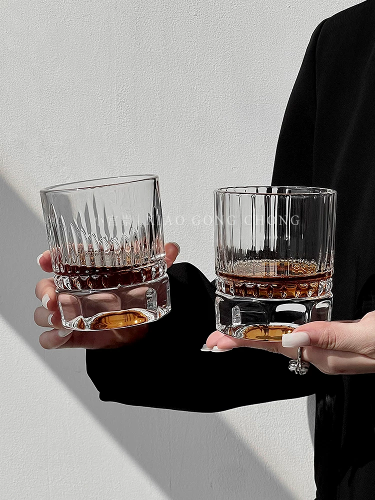 Ly rượu vang cao cấp phong cách cổ điển, ly rượu whisky phong cách Ins, ly pha lê, ly bia, ly đá viên