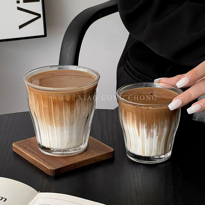 Cốc espresso bẩn, cốc thủy tinh trắng kiểu Úc, cốc espresso latte kiểu Mỹ cổ điển, cốc nước ép, cốc latte art