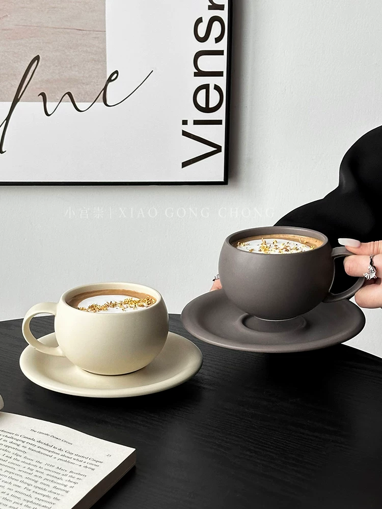 Tách trà/cà phê hình trứng, màu trơn đơn giản, kiểu cổ điển, tách cà phê/cappuccino/latte cao cấp, tách uống nước tinh tế