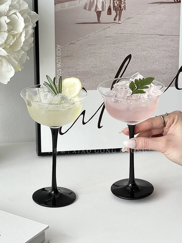 Ly cocktail miệng rộng kiểu Nhật, ly pha chế cao cấp, ly martini, ly sáng tạo dùng trong nhà, ly rượu sâm banh