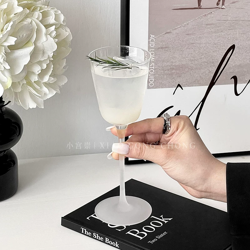 Ly cocktail cao kiểu Nhật Kimura, ly thủy tinh mỏng sáng tạo dùng trong nhà, pha chế đồ uống, đồ uống lạnh, ly rượu sâm banh.