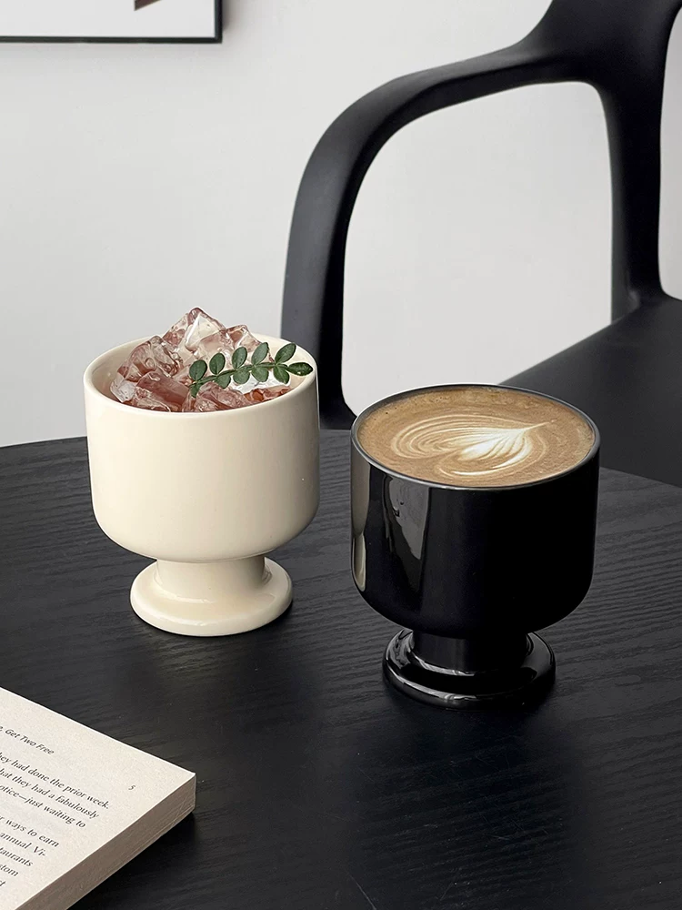 Ly cà phê cổ điển, cốc, cốc gốm, ly cà phê màu trơn, ly nghệ thuật latte cao cấp tinh tế, tách trà