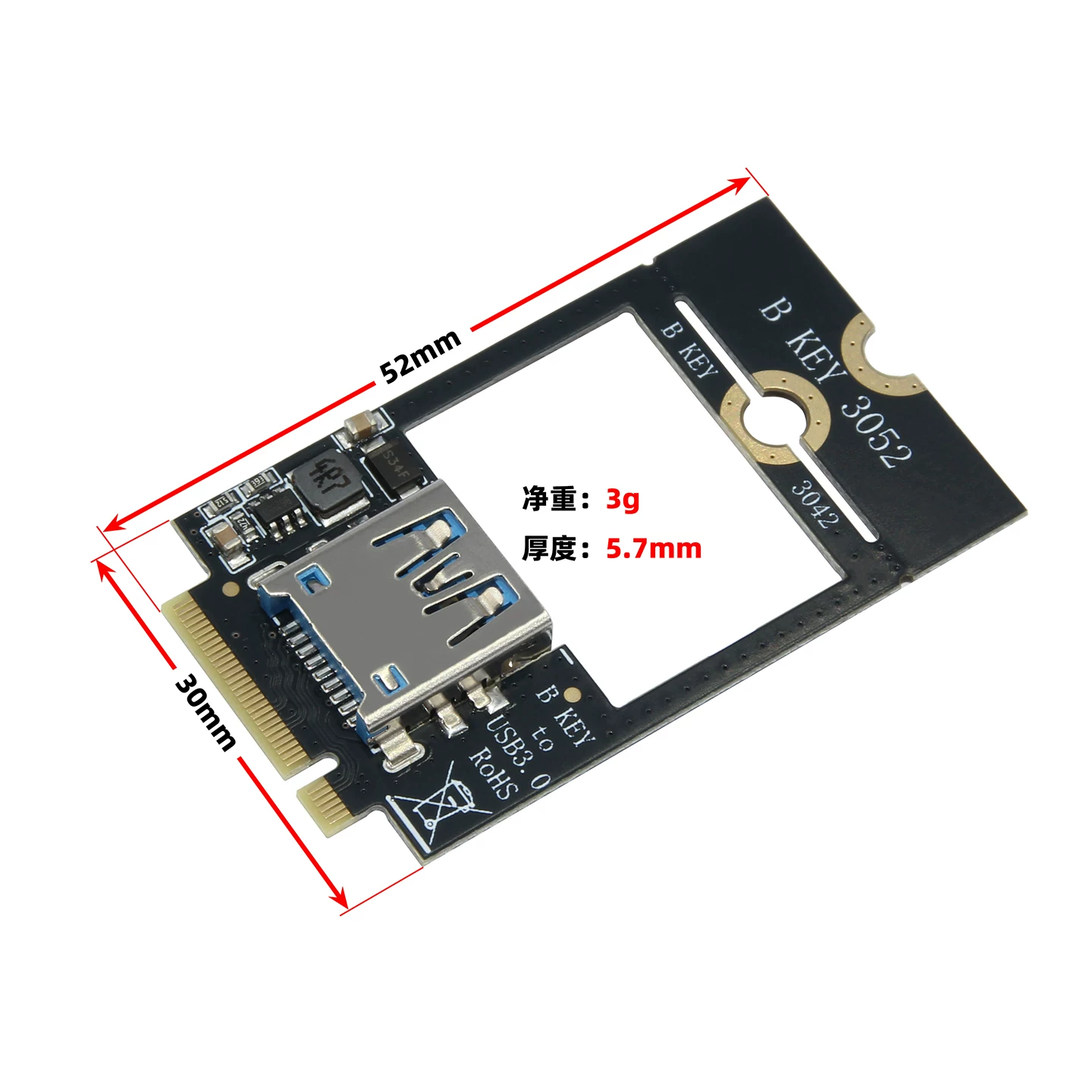 Bộ chuyển đổi M.2 B-key không dây Bluetooth wifi card mạng USB3.0 ổ cứng thể rắn mô-đun wwan USB 42/52
