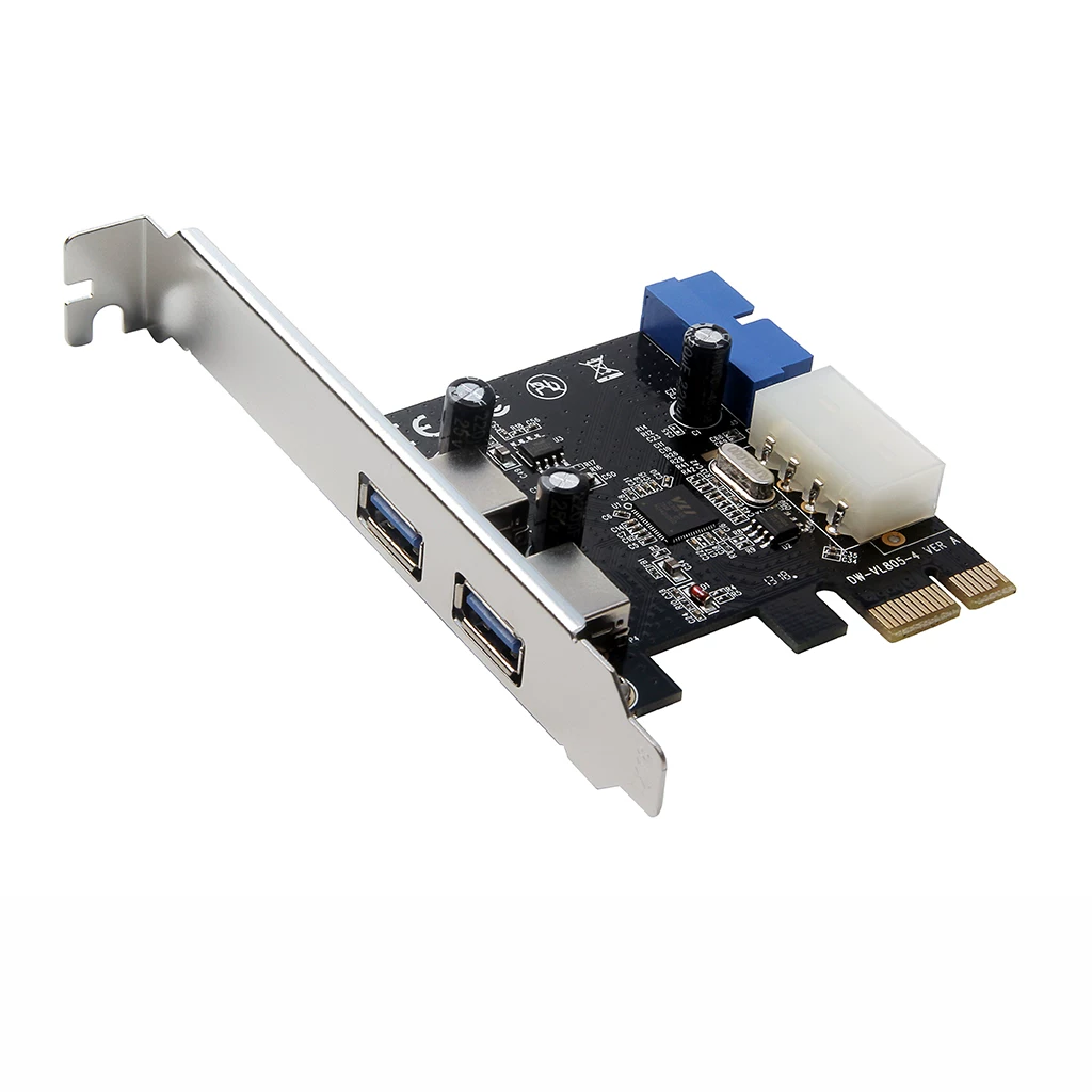Bo mạch chủ máy tính để bàn Thẻ mở rộng USB3.0 20pin PCI-e sang thẻ mở rộng USB3.0 Giao diện phía trước 20pin