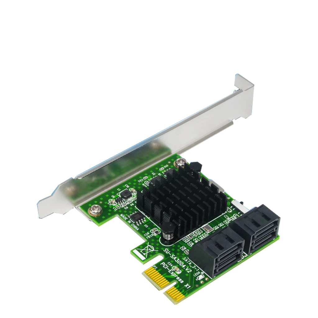Thẻ mở rộng SATA3.0 4 cổng 6G PCI-E sang SATA3.0 Thẻ chuyển đổi SSD trạng thái rắn Thẻ mở rộng ổ cứng IPFS