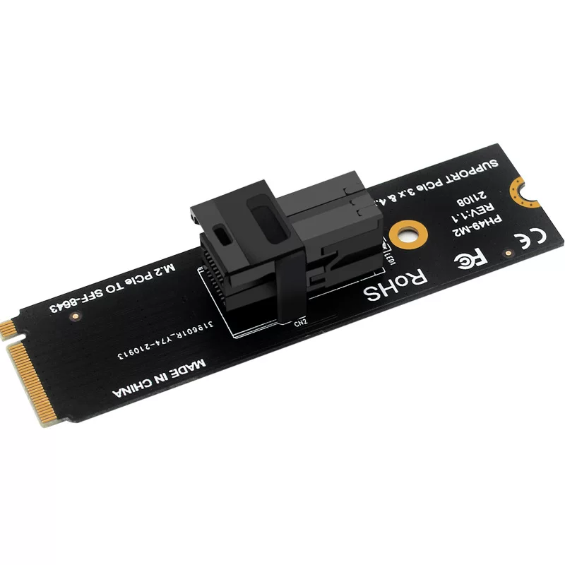 Bộ chuyển đổi thẻ mở rộng M.2 NVME M-key PCIeX4 sang SFF-8643SFF-8639 sang U2