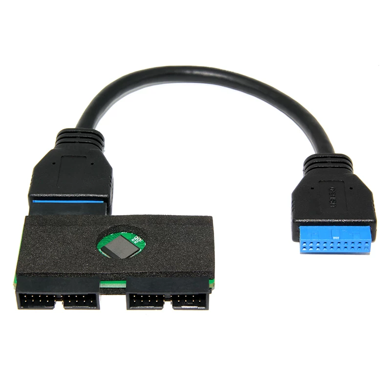 Hub chia USB3.0 19PIN của bo mạch chủ có chip để hỗ trợ hoán đổi nóng/truyền tải đồng thời ổn định hơn