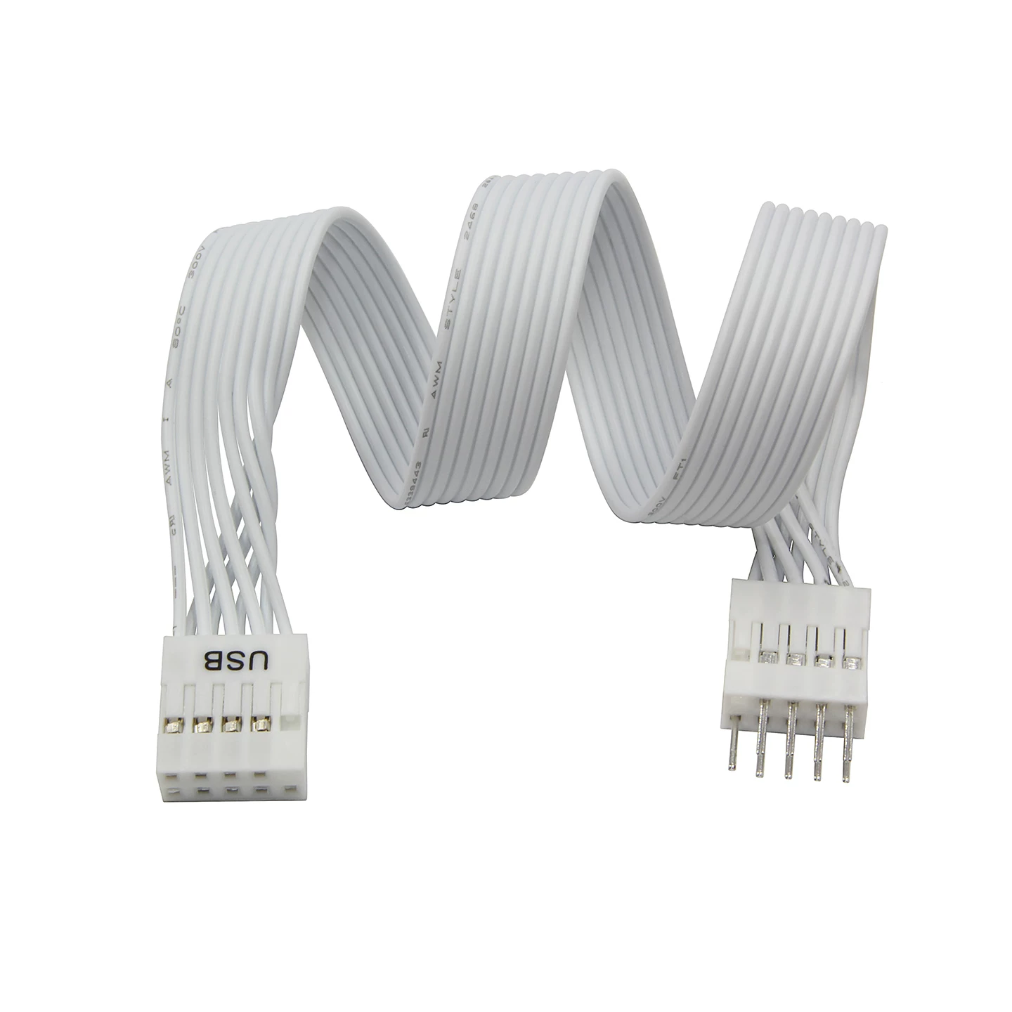 Máy tính để bàn bo mạch chủ phía trước cáp nối dài USB 2.0 9 chân đầu nối 9 chân nam sang nữ nối dài cáp hoàn toàn màu trắng