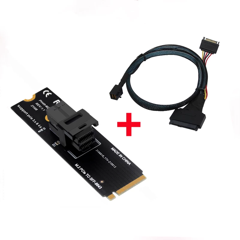 Cáp chuyển đổi SFF-8643 sang U.2 (SFF-8639) NVMe U2 Cáp dữ liệu ổ cứng SSD Cáp ổ cứng