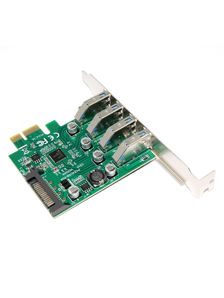 Thẻ mở rộng PCI-E sang USB3.0 Thẻ chuyển đổi PCIe 4 cổng USB3.0 Thẻ USB3.0 có giá đỡ nhỏ 2U nec
