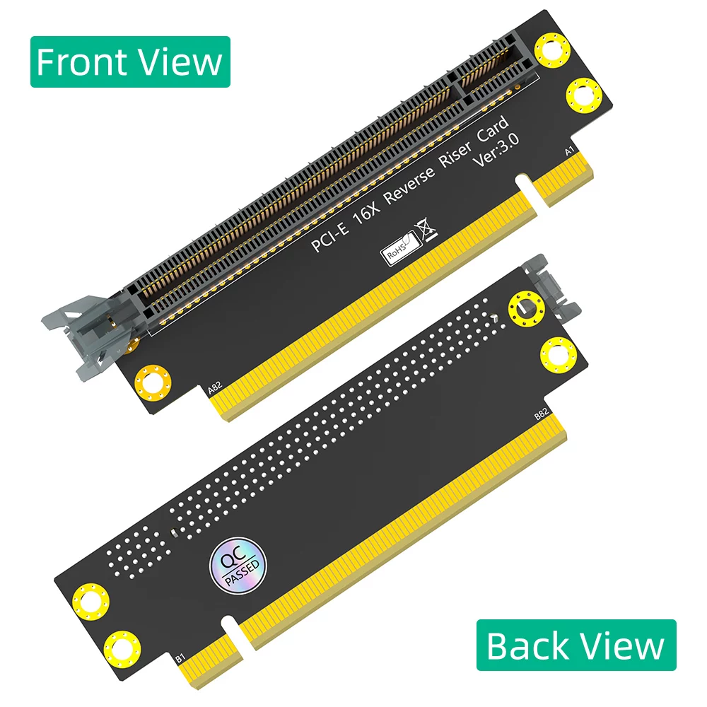 Card đồ họa 1u 2u khung máy tính PCIe x1 x4 x8 x16 card chuyển đổi 90 độ card mở rộng ngược PCIE3.0