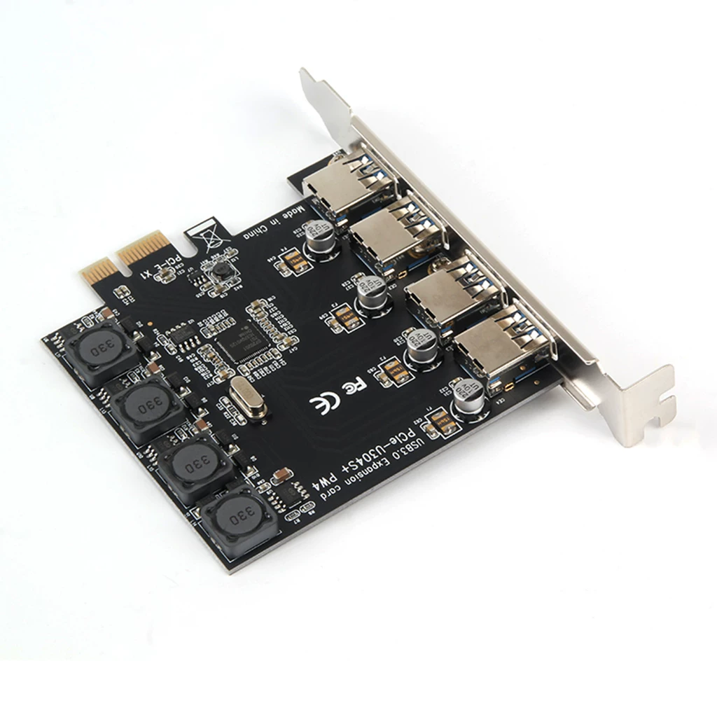 Máy tính để bàn bốn cổng PCI-E sang USB3.0 card mở rộng 4 cổng PCIE sang USB3.0 card giao diện sang trọng bảng lớn