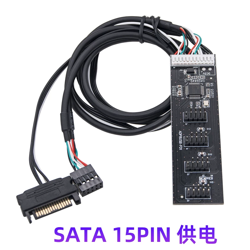 USB2.0 đa cổng 9PIN sang 1 đến 4 cổng giao diện bo mạch chủ máy tính để bàn 9 chân một đến bốn thẻ mở rộng HUB hub
