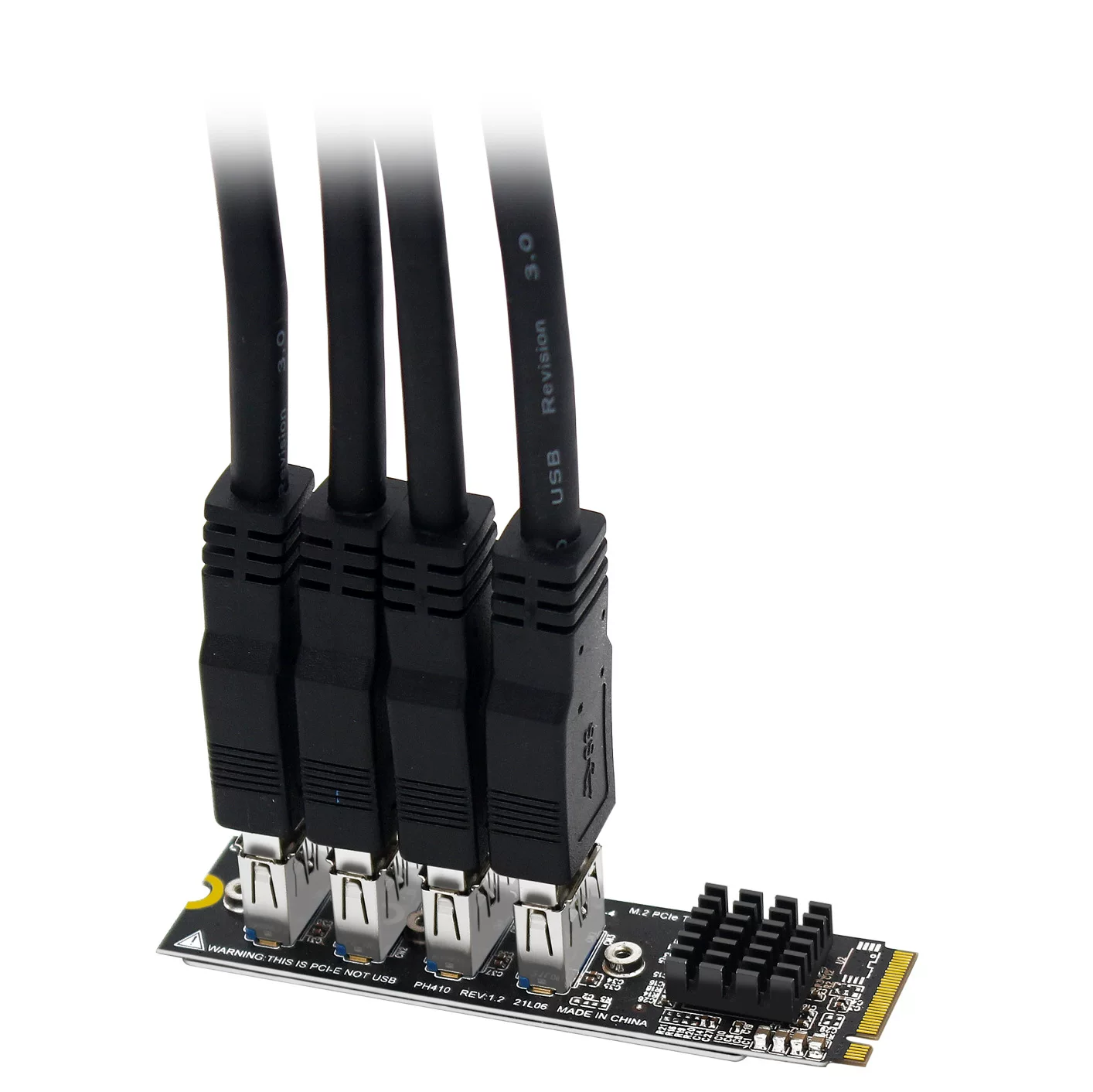 Card mở rộng USB3.0 4 cổng M.2 NVME sang PCI-E dành cho card đồ họa chuyên dụng 1-4, sử dụng chip ASM1184E