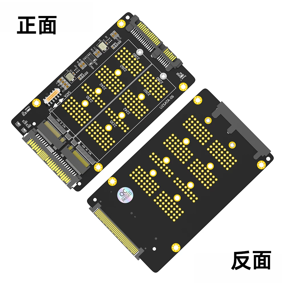 Thẻ chuyển đổi giao thức SATA 2 trong 1 M.2 NGFF NVME PCIE SSD sang U.2 SFF8639 SATA