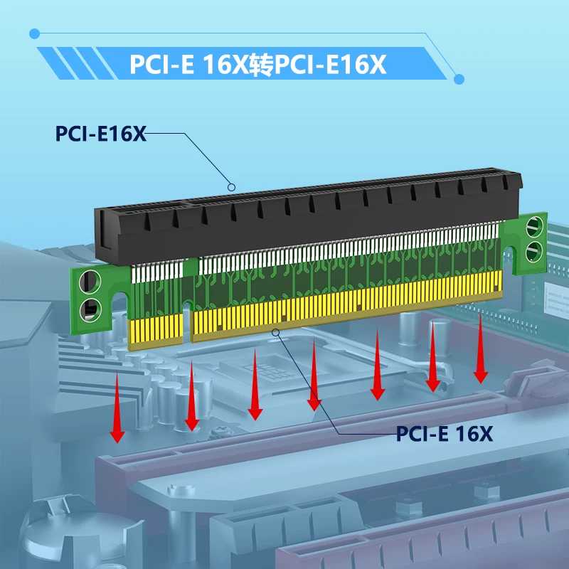 Thẻ chuyển đổi PCI-E 4X sang 16X, thẻ chuyển đổi PCI-E 16X sang 8X, thẻ chuyển đổi PCI-E, thanh nối thẻ chuyển đổi 16X