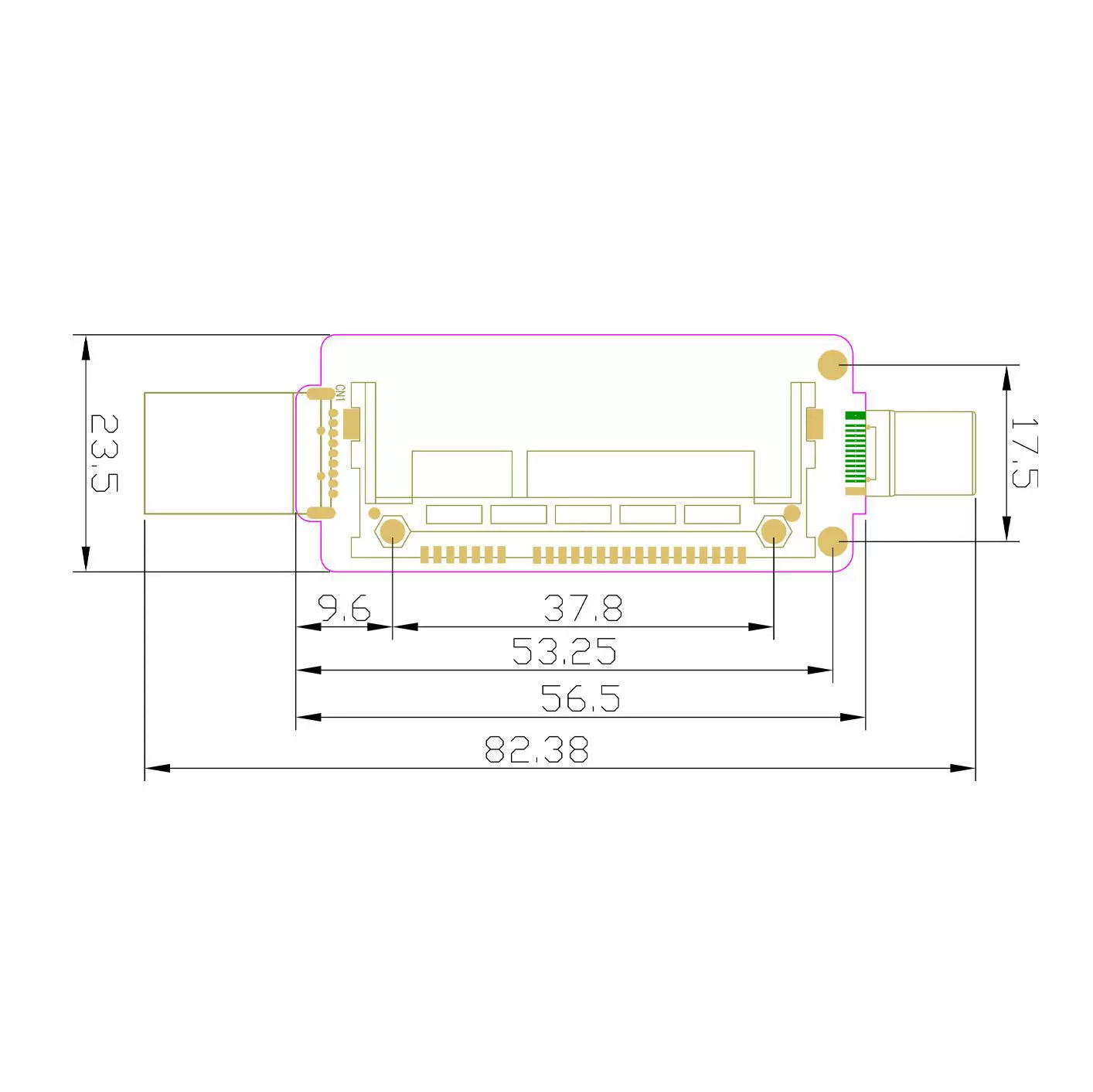 Đầu đọc thẻ CFAST2.0 CFAST sang SATA3.0 thẻ chuyển đổi ổ cứng máy tính để bàn Thẻ CFAST ổ cứng TYPE-C