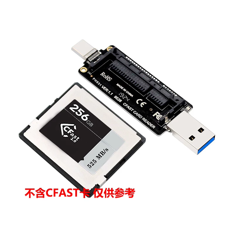 Đầu đọc thẻ CFAST2.0 CFAST sang SATA3.0 thẻ chuyển đổi ổ cứng máy tính để bàn Thẻ CFAST ổ cứng TYPE-C