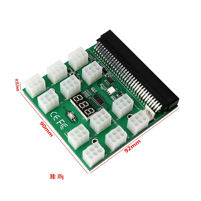 Máy chủ HP bảng chuyển đổi nguồn điện 12*6pin adapter card 12V công suất cao adapter thẻ đồ họa board cung cấp điện