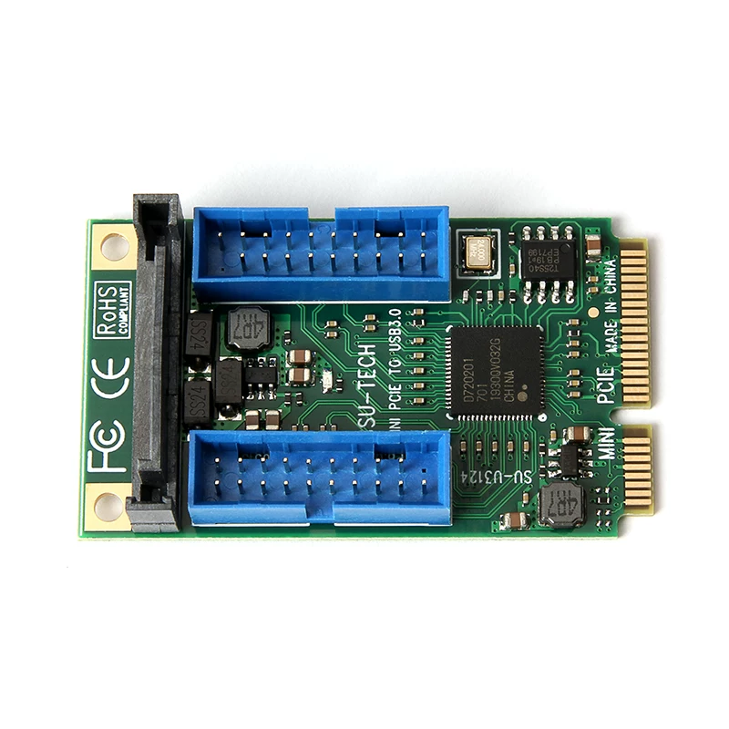 Thẻ mở rộng phía trước MINI PCI-E sang USB3.0 Thẻ mở rộng minipci-e sang 19/20PIN USB3.0