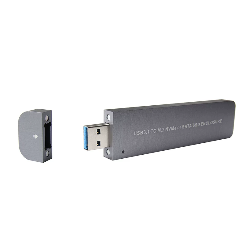Vỏ ổ cứng NGFF M.2 giao thức kép USB3.1 sang NVME, vỏ ổ cứng SATA, vỏ ổ cứng Typc-A