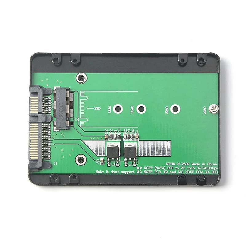 Vỏ ổ cứng hợp kim nhôm NGFF M.2 sang cổng nối tiếp SATA cho máy tính để bàn và máy tính xách tay 7MM 2280
