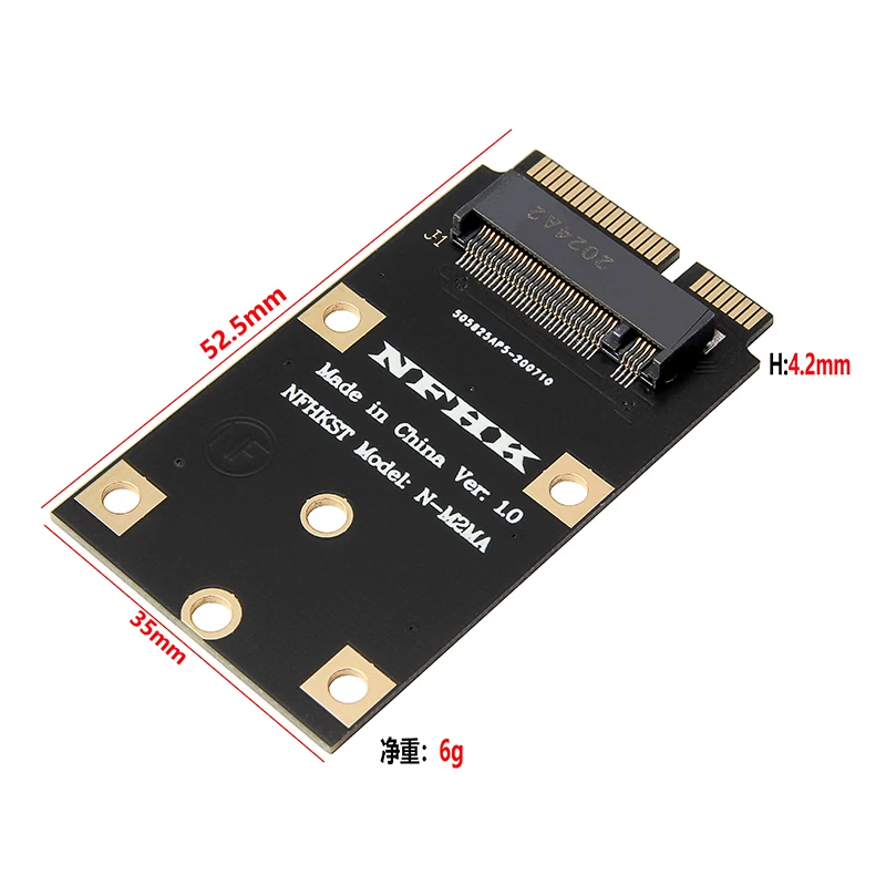 Card mạng không dây MINI PCIE sang ổ cứng NVMe M.2 NGFF SSD sang thẻ chuyển đổi mini pci-e