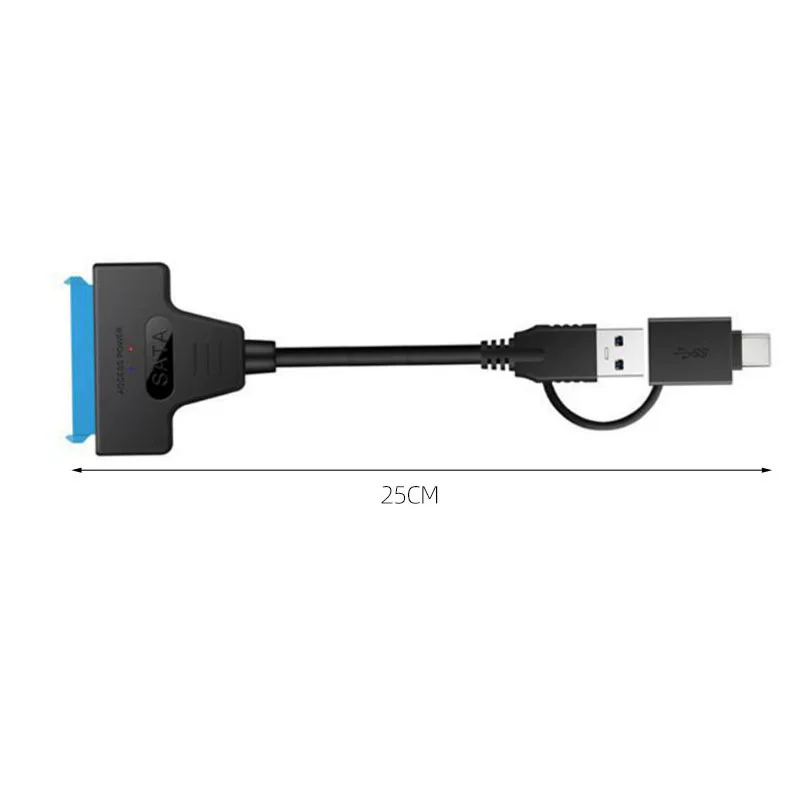 2.5inch Cổng nối tiếp SATA sang USB3.0 Ổ cứng thể rắn cơ học Dữ liệu Cáp ổ cứng dễ dàng Type-C/A AdapterOTG