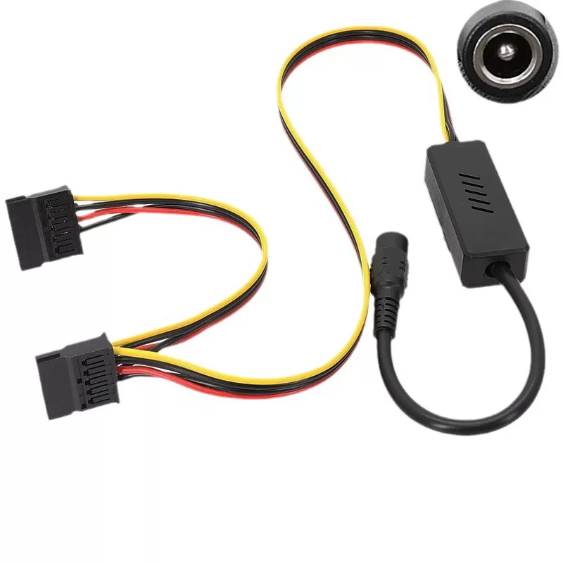 Cáp chuyển đổi nguồn ổ cứng SATA sang DC 5525 12V, bo mạch chuyển đổi NAS, cáp ổ cứng định tuyến mềm
