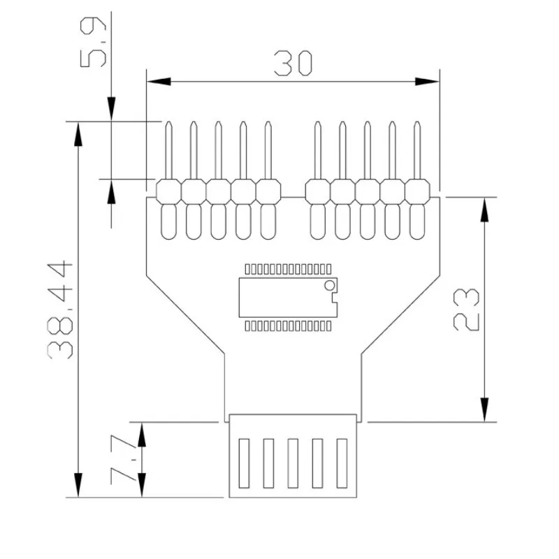 USB2.0 bo mạch chủ 9PIN sang giao diện kép 9 chân 9 chân sang kép 9PIN pin làm mát bằng nước đo tốc độ quạt đèn RGB chuyên dụng