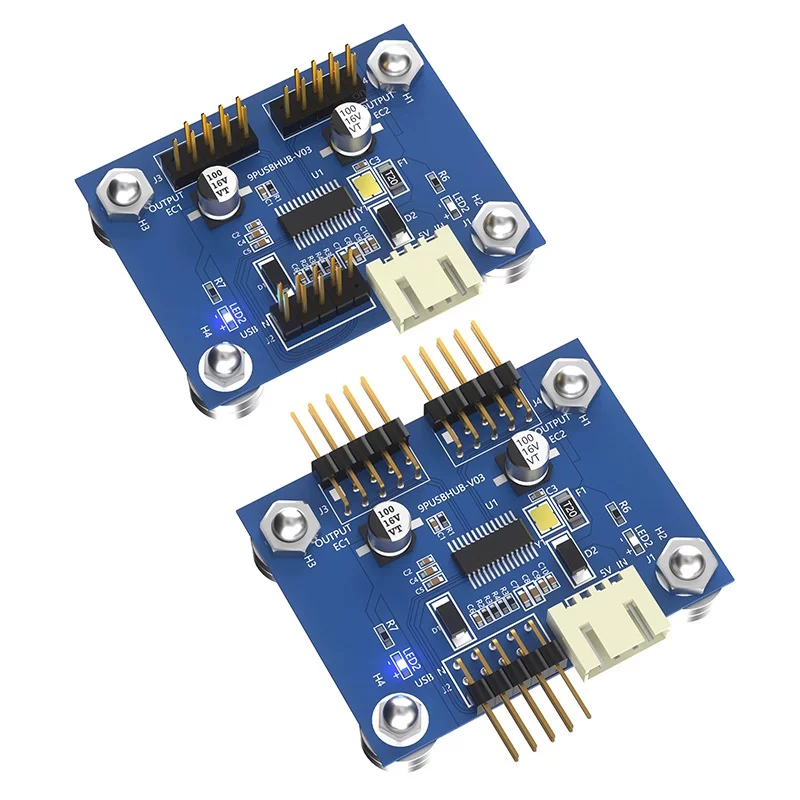 Bo mạch chủ USB2.0 9PIN sang hub giao diện kép 9PIN kép 9 chân, HUB mở rộng một đến hai cộng với card mở rộng