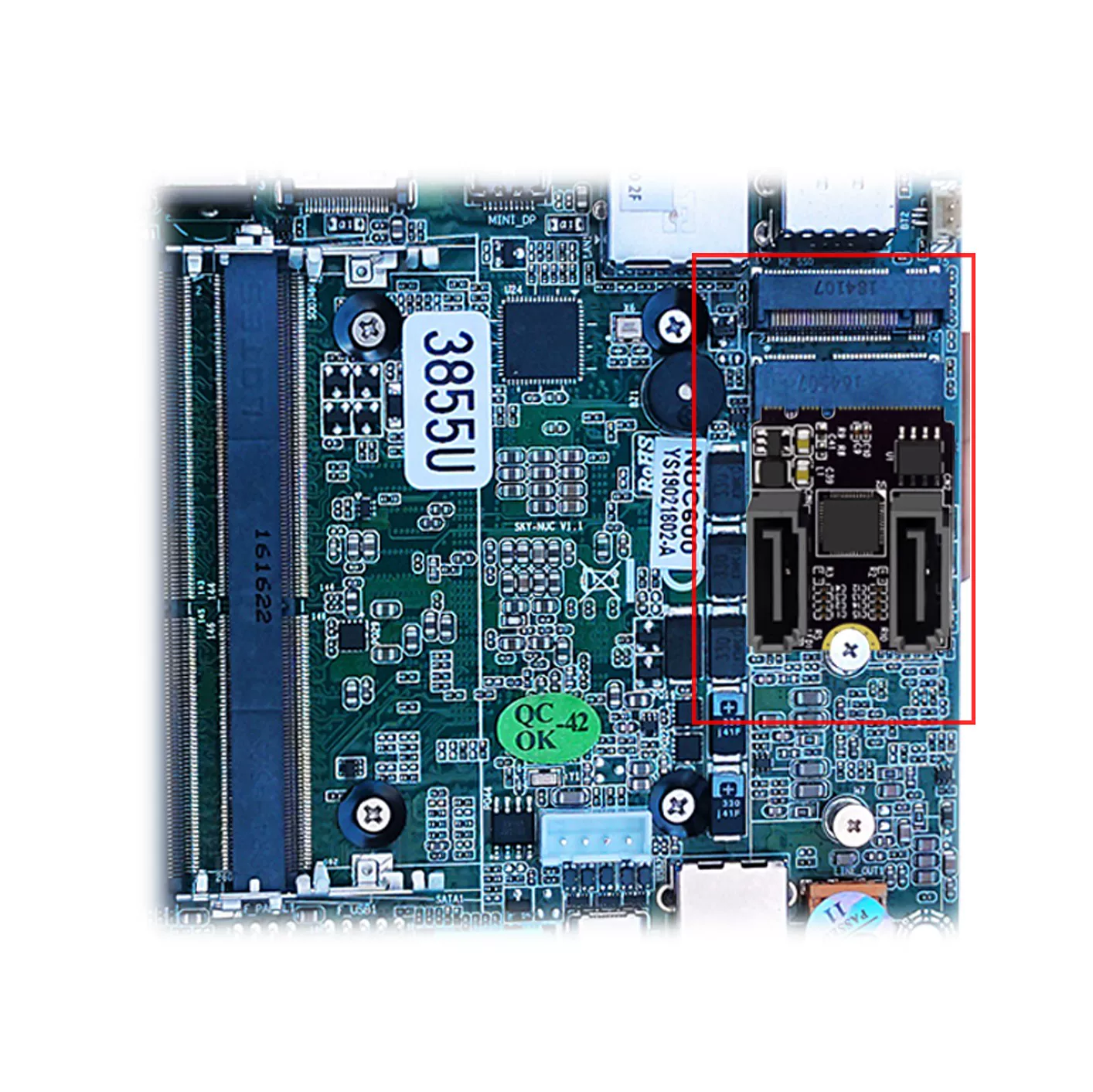 Cổng WIFI M.2 sang thẻ chuyển đổi ổ cứng SATA M2 KEY A+E sang SATA3.0 mở rộng JMB582 không cần trình điều khiển