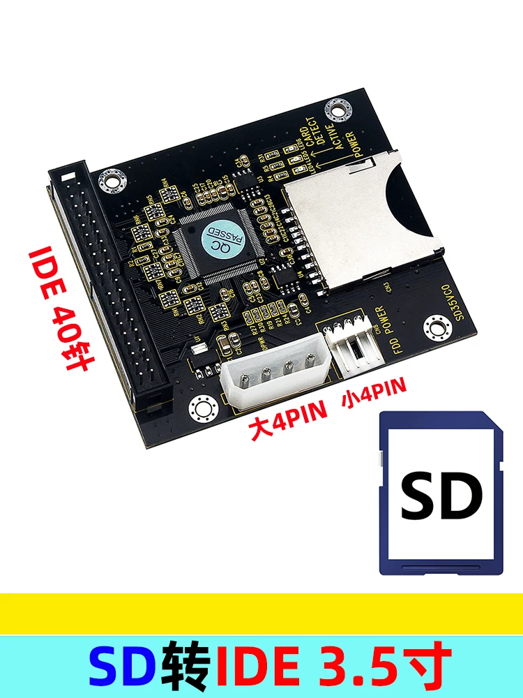 Thẻ chuyển đổi SD sang IDE, thẻ chuyển đổi card nhớ SD sang IDE 3.5 cho bo mạch chủ, dùng làm ổ cứng điện tử hoặc bộ định tuyến mềm, khuyến mãi