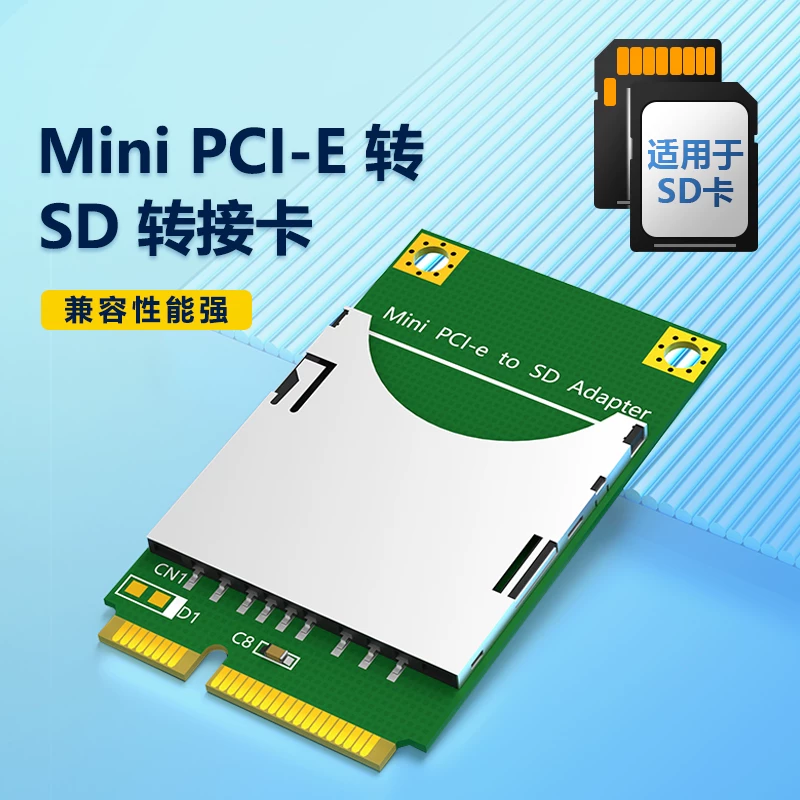 Thẻ nhớ SD sang thẻ chuyển đổi giao diện MINI PCI-E Trình điều khiển thẻ SD ổ cứng thể rắn Mini PCI-E