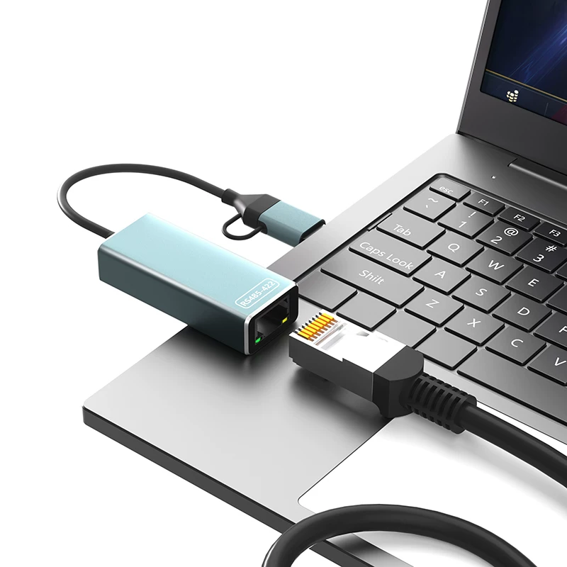 Chip FT232 Bộ chuyển đổi USB sang RS485/422 cấp công nghiệp Giao diện RJ45 TYPE-C sang RS485/422