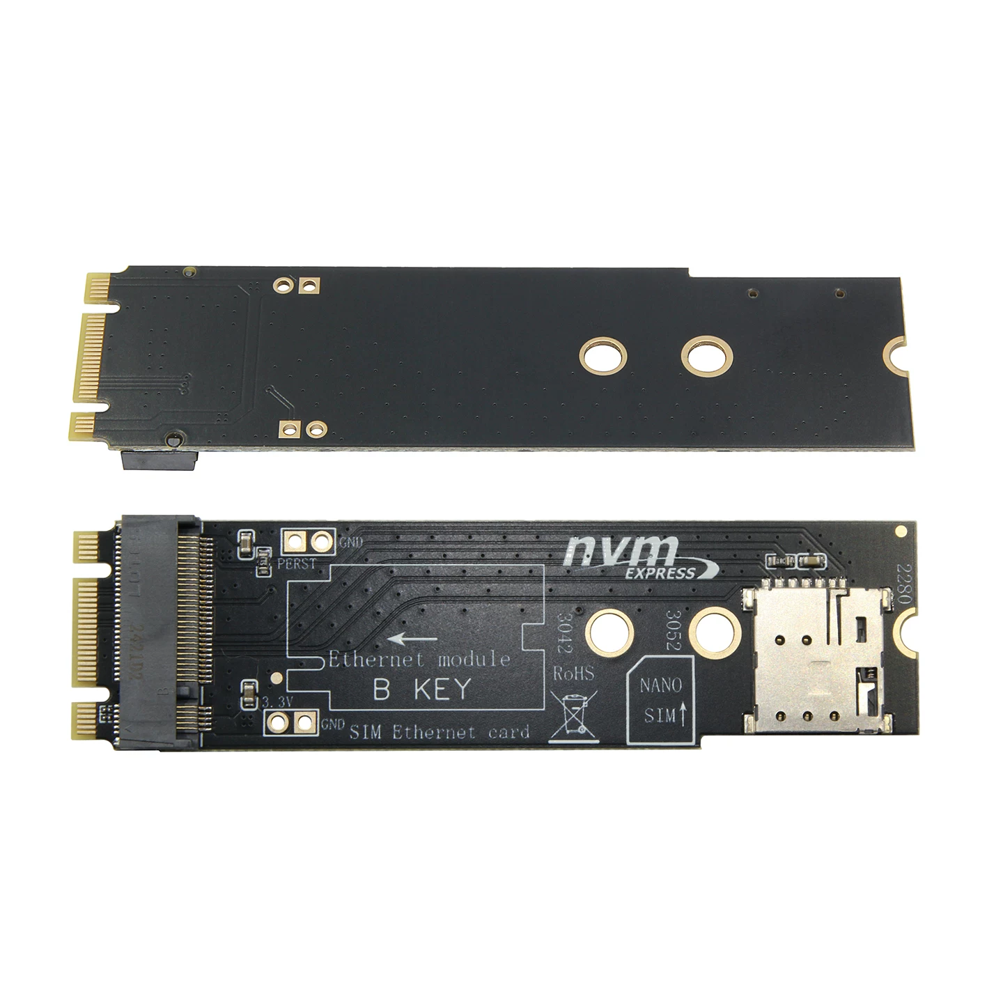 Mô-đun card mạng M.2 B-Key 4G 5G sang thẻ chuyển đổi M.2 M-Key NVME hoặc B-Key Khe cắm thẻ SIM