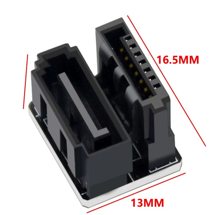 Bo mạch chủ máy tính để bàn Bộ chuyển đổi SATA3.0 7PIN đảo chiều thành đầu nối góc 180 độ SATA 6G