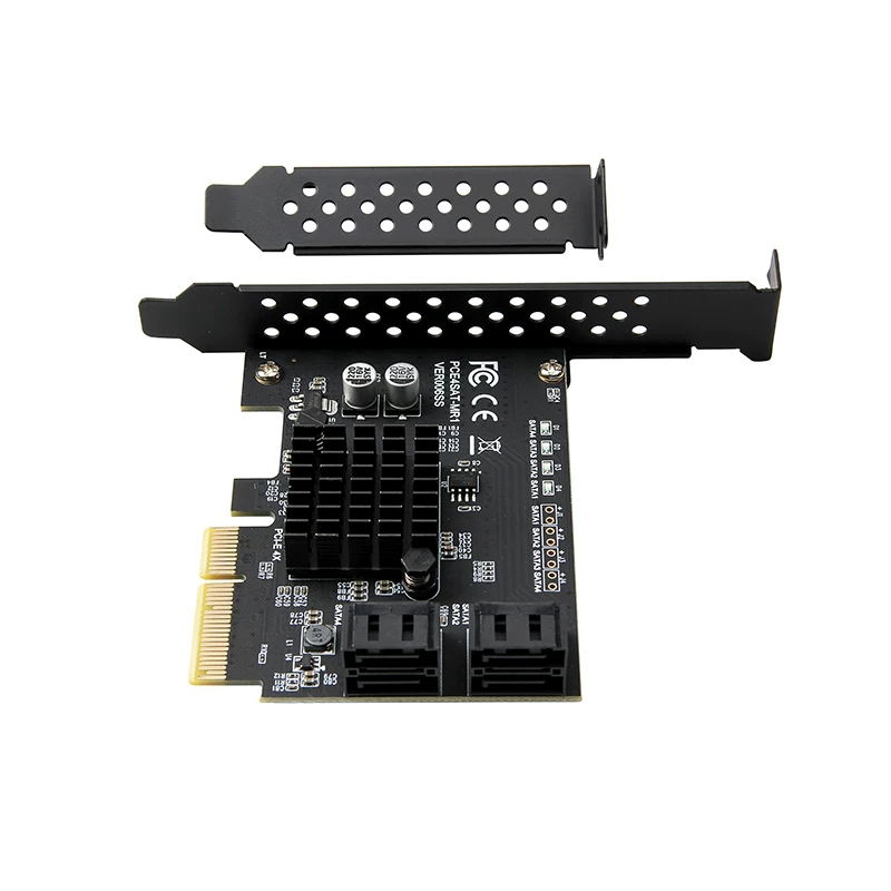 Thẻ mảng SATA3.0 Thẻ mở rộng ổ cứng RAID Thẻ chuyển đổi PCI-E sang ổ cứng 88SE9230 Đen Synology
