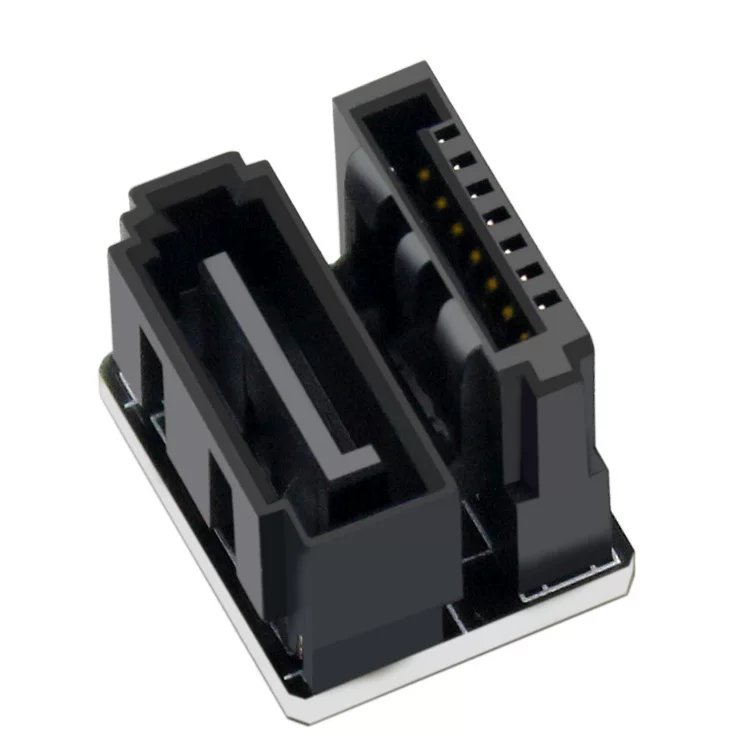 Bo mạch chủ máy tính để bàn Bộ chuyển đổi SATA3.0 7PIN đảo chiều thành đầu nối góc 180 độ SATA 6G