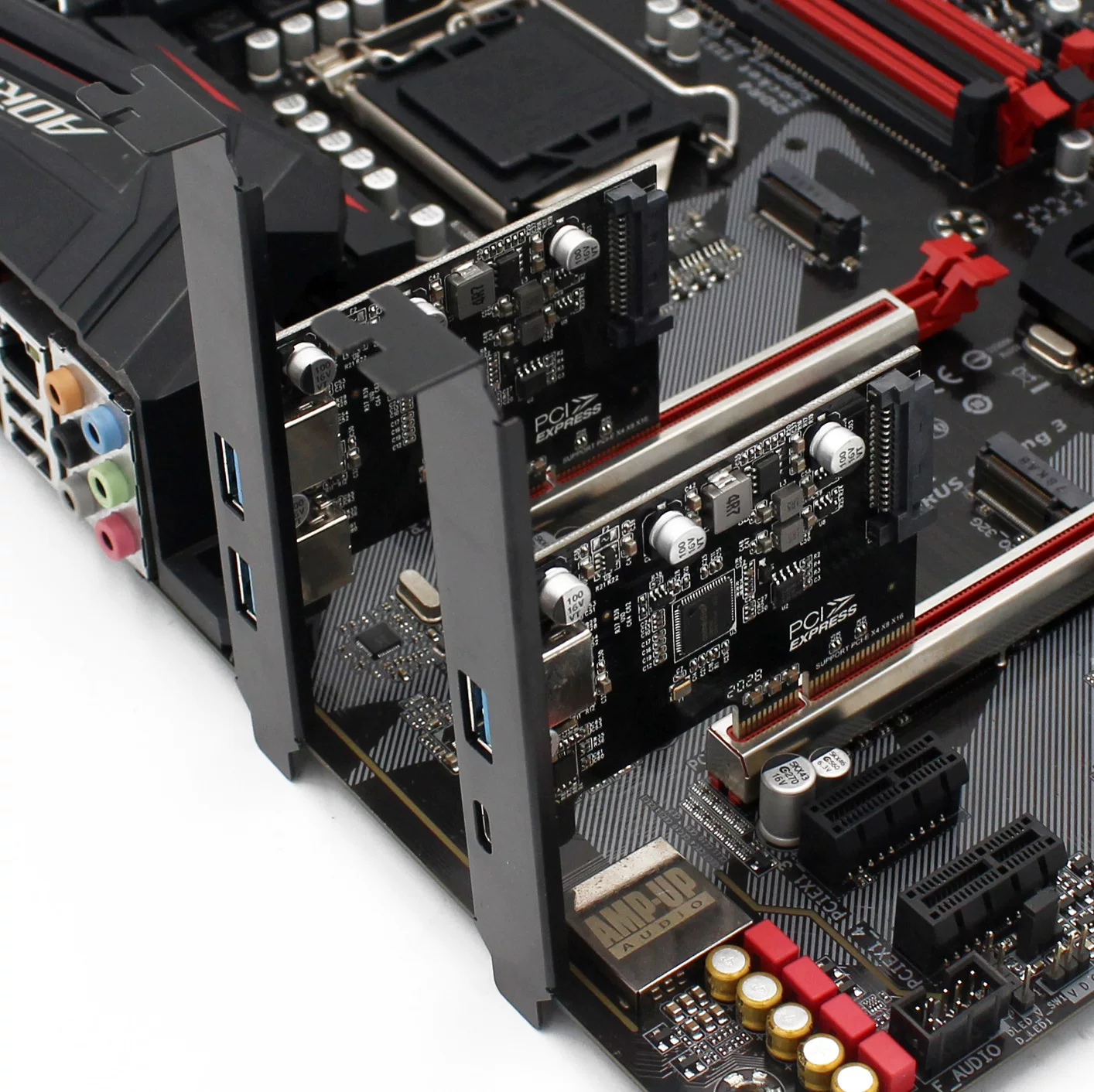 Máy tính để bàn tích hợp card mở rộng PCI-e 3.0 sang USB 3.1 Một cổng loại c 10Gb cổng kép chiều cao đầy đủ chiều cao nửa chiều cao