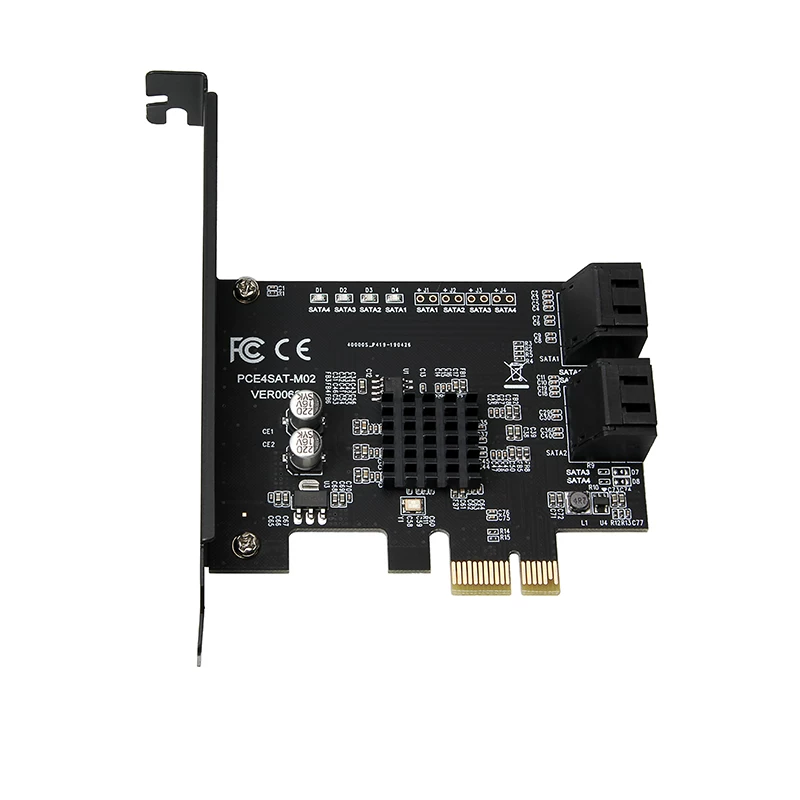 Thẻ mở rộng SATA3.0 sang thẻ chuyển đổi PCI-E 4 cổng 6G Thẻ chuyển đổi ổ cứng IPFS mở rộng 88SE9215