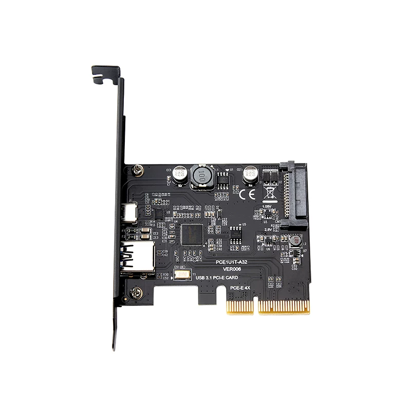 Thẻ mở rộng PCI-E sang USB3.1 Đầu cắm đảo chiều Type-C Bộ chuyển đổi ASMedia ASM3142 10Gbps