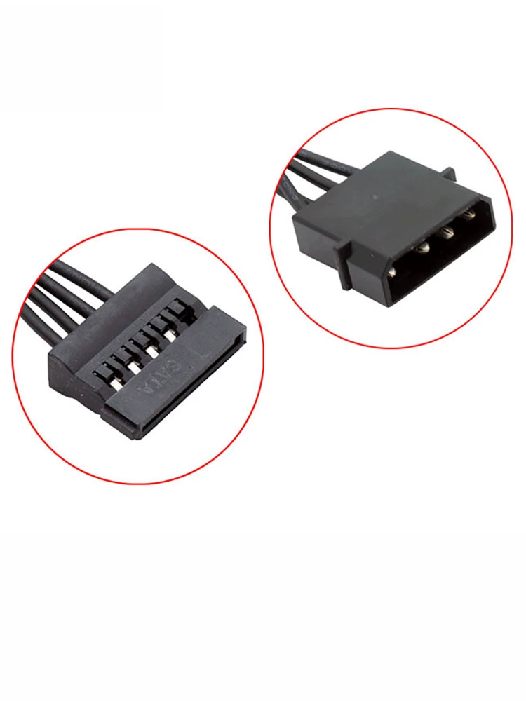 Cáp chia tín hiệu SATA sang SATA 4 chân lớn dành cho máy tính để bàn với nhiều giao diện để cấp nguồn cho ổ cứng
