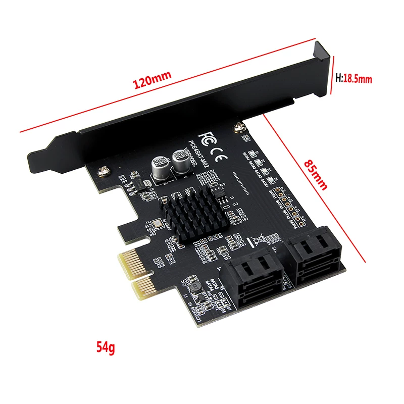 Thẻ mở rộng SATA3.0 sang thẻ chuyển đổi PCI-E 4 cổng 6G Thẻ chuyển đổi ổ cứng IPFS mở rộng 88SE9215