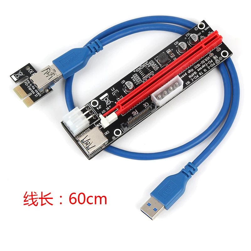Cáp nối dài card đồ họa PCI-e 1x đến 16x Thẻ chuyển đổi PCIe Thẻ chuyển đổi cáp nối dài card đồ họa USB 3.0