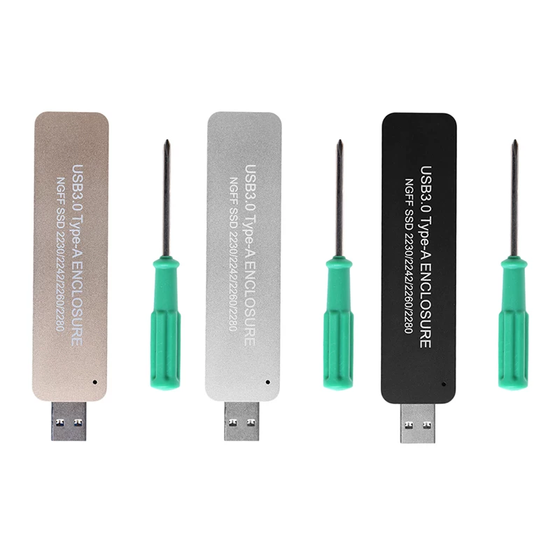 Vỏ ổ cứng M.2 dạng ống lồng USB3.0 sang vỏ ổ cứng di động M.2 Vỏ ổ cứng SSD loại cắm trực tiếp 2280